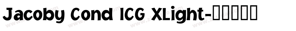 Jacoby Cond ICG XLight字体转换